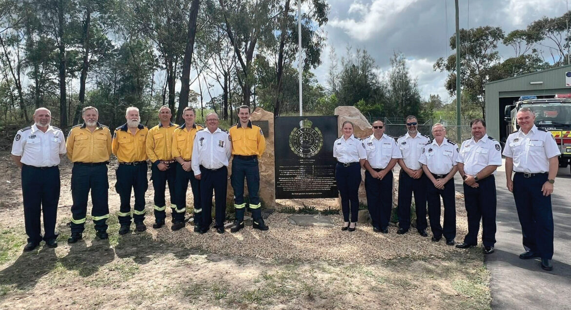 Mangrove Mountain Brigade members at memorial garden opening