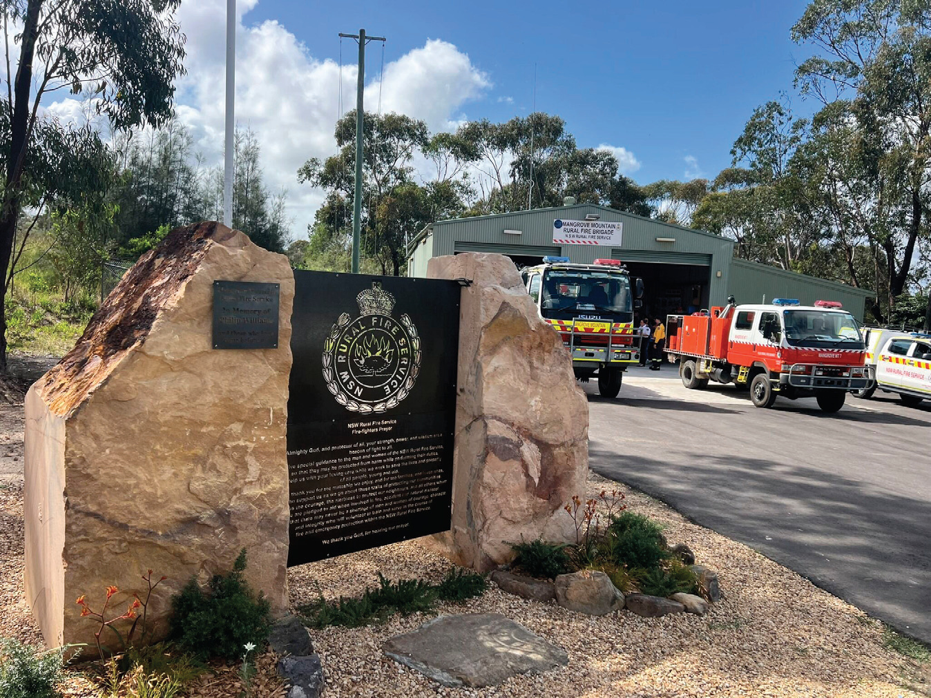 The new memorial at Mangrove Mountain Brigade