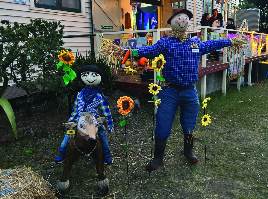 Scarecrow display at the Mangrove Mountain markets