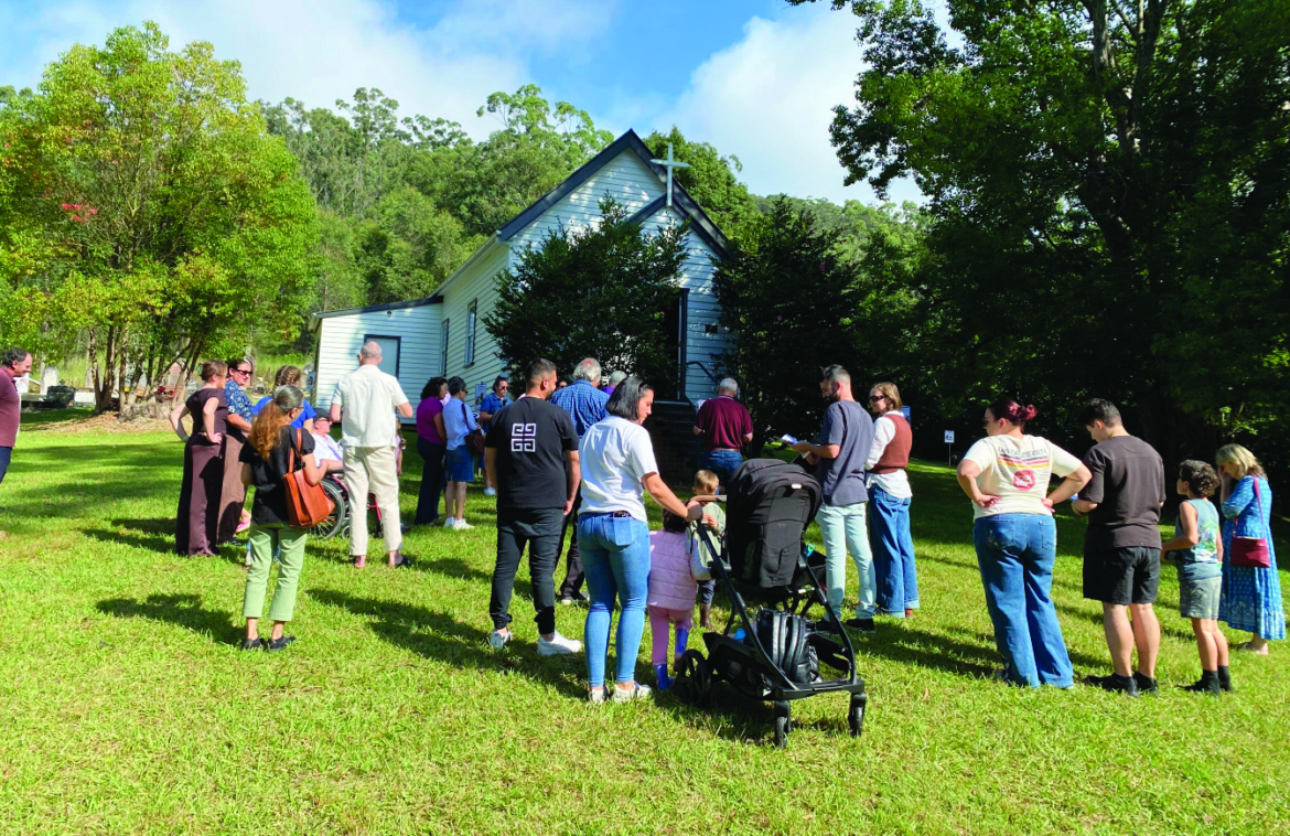 The community gathered for the commemoration of The Way of The Cross on Good Friday in April