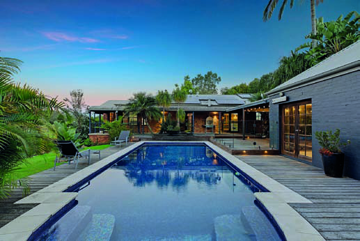 The pool at 413 Yarramalong Road, Wyong Creek