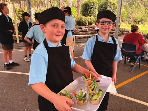 Some of the waiters serving up the hand made cuisine