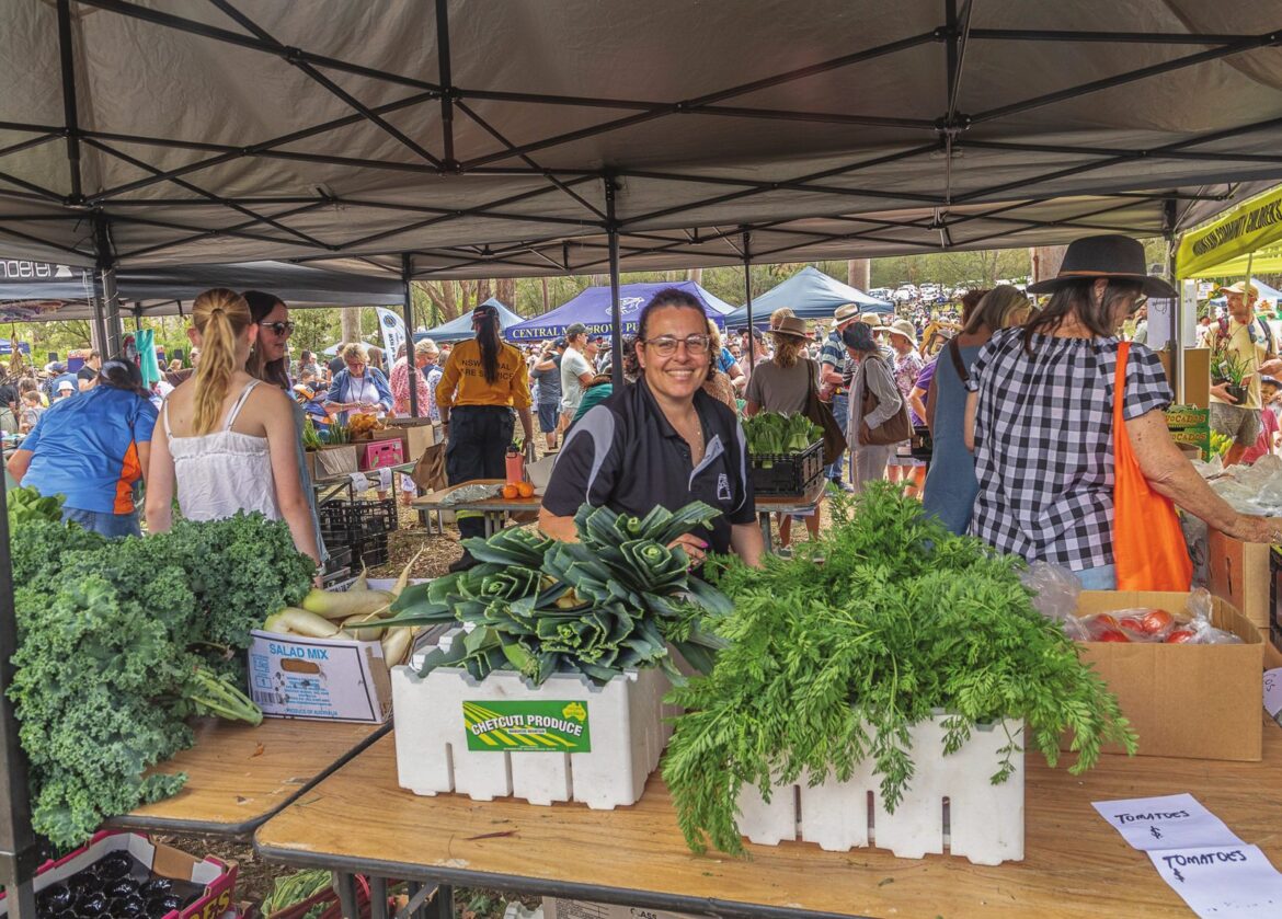 Fresh produce for sale at a Country Fair stall