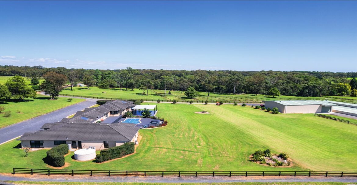 Aerial view of Greenacres, 140 Hallards Road, Central Mangrove