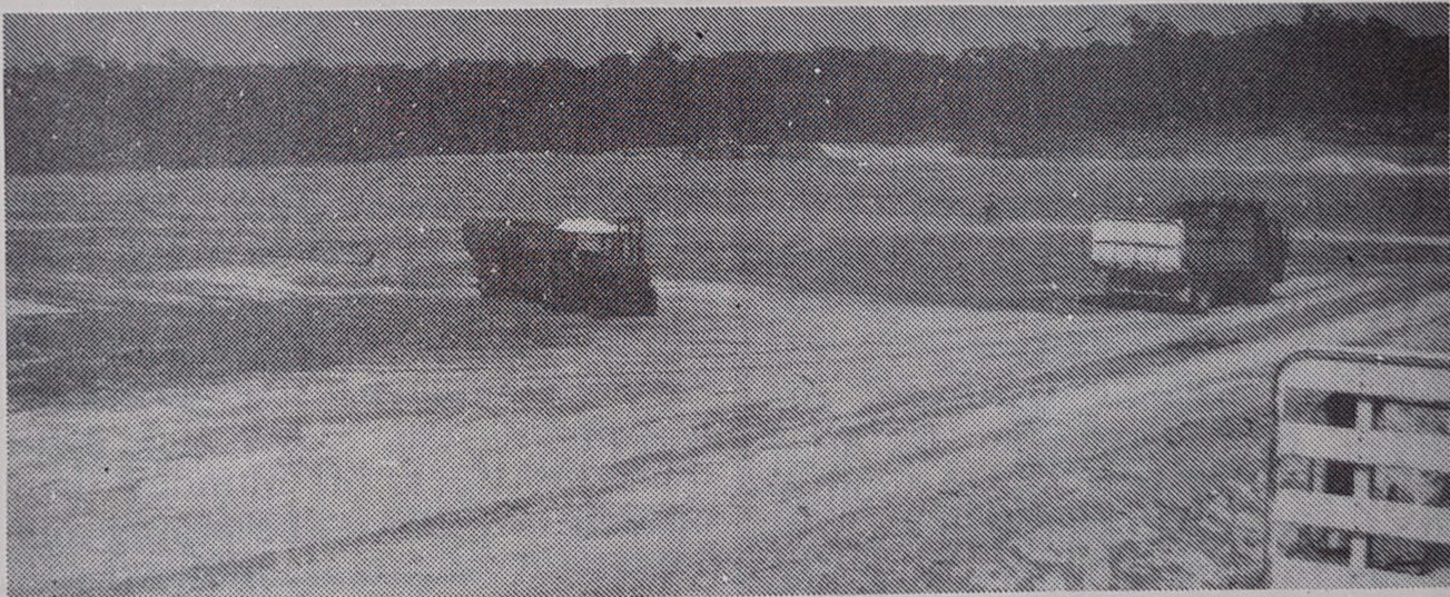 Grading and levelling work being done at the sports park site